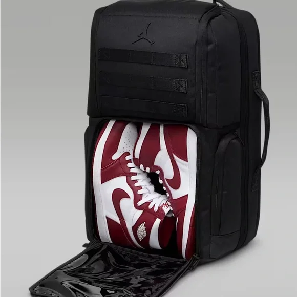 Jordan Black Tactical Backpack with Structured Design - Picture 6 of 10